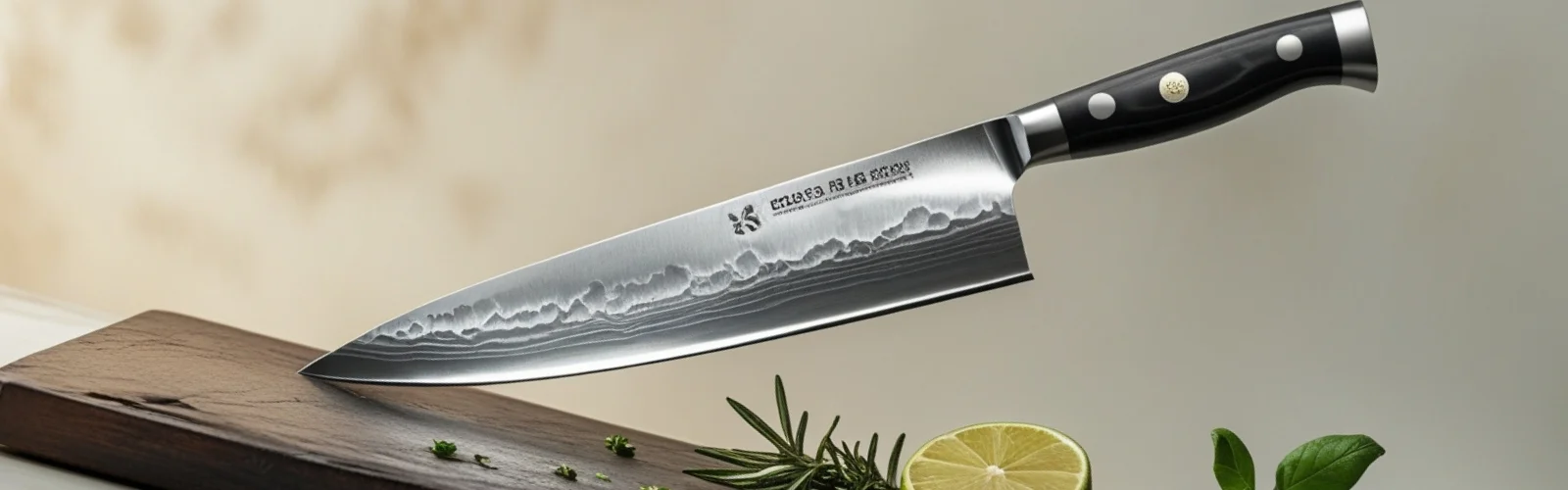 Traditional Japanese chef knife with a sleek, razor-sharp blade and wooden handle, designed for precision cutting and slicing